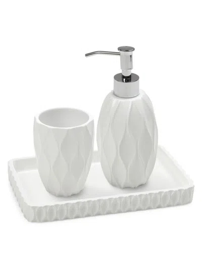 Shop Roselli Wave 3-piece Bathroom Accessory Set In White