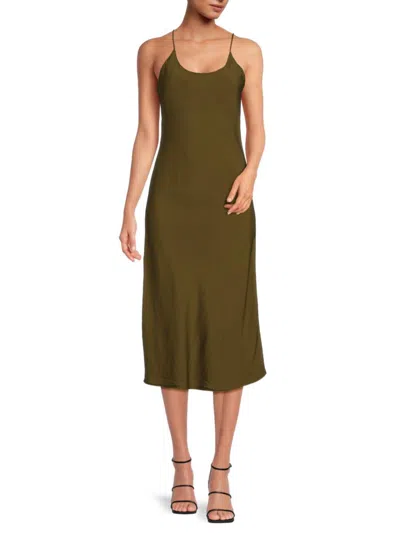 Shop Rd Style Women's Carolia Scoopneck Cami Midi Dress In Dark Green