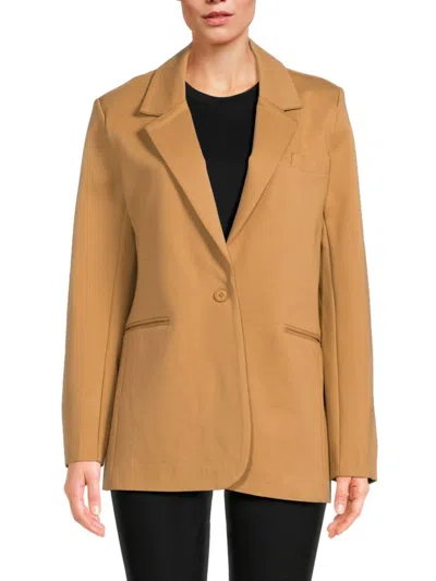 Shop Rd Style Women's Alexis Solid Blazer In Camel