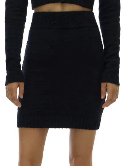 Shop Helmut Lang Women's Brushed Mini Skirt In Black