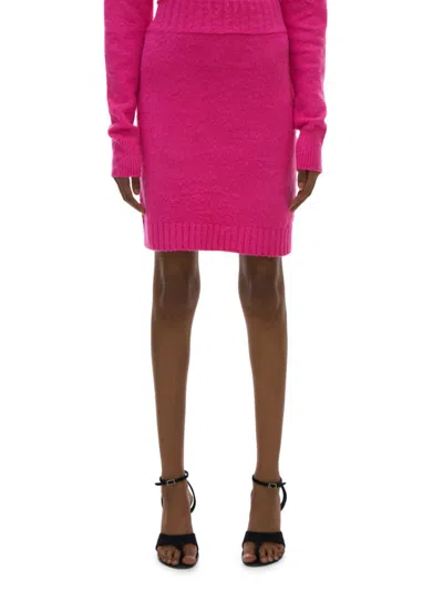 Shop Helmut Lang Women's Brushed Mini Skirt In Disco Pink