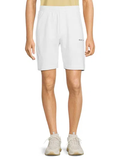 Shop Helmut Lang Men's Logo Shorts In White