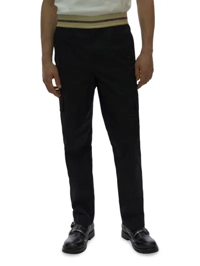 Shop Helmut Lang Men's Logo Waistband Pants In Black