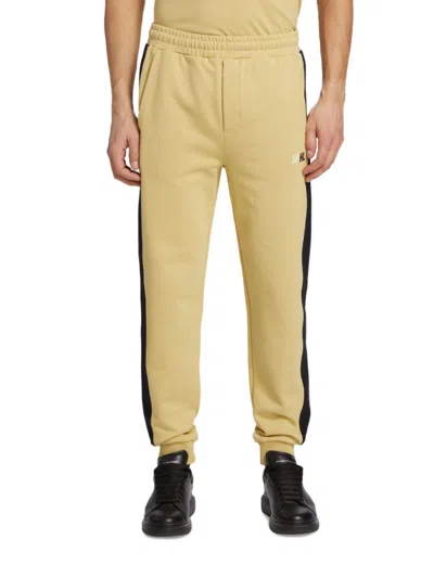 Shop Helmut Lang Men's Slant Stripe Cotton Joggers In Uniform Khaki