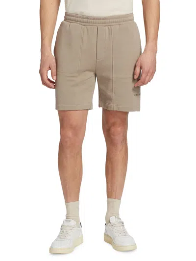 Shop Helmut Lang Men's Paneled Sweat Shorts In Grey