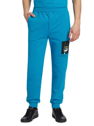Helmut Lang Spoon Photo Jogger Pants In Cerulean