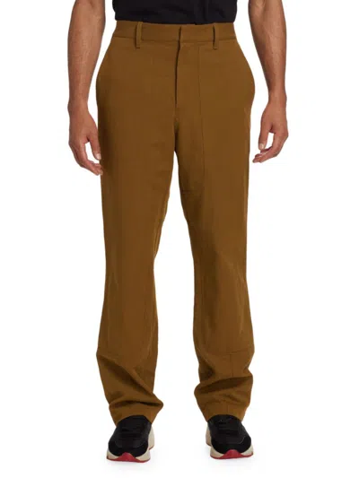 Shop Helmut Lang Men's Utility Twill Trousers In Brown