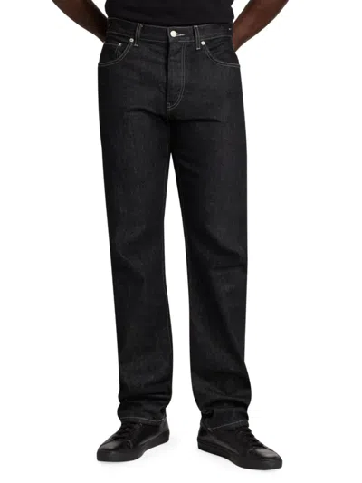 Shop Helmut Lang Men's Classic High Rise Straight Leg Jeans In Black Rinse