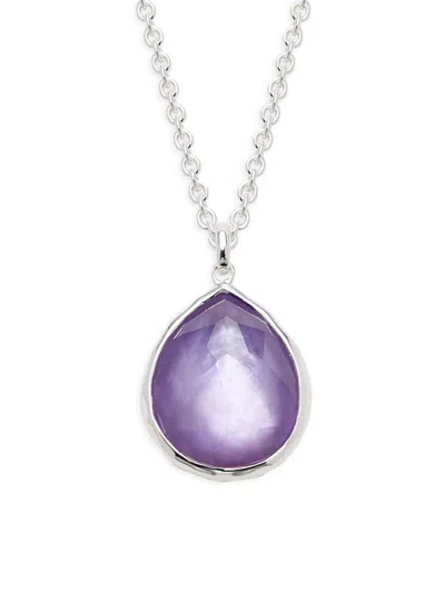 Shop Ippolita Women's Wonder Silver, Mother Of Pearl & Crystal Teardrop Necklace