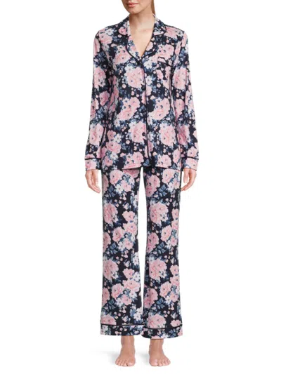Shop Cosabella Women's 2-piece Bella Pajama Set In Navy Floral