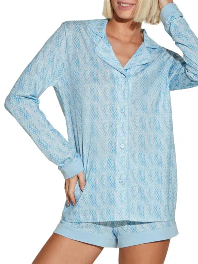 Shop Cosabella Women's Bella 2-piece Leopard-print Pajama Set In India Diamond