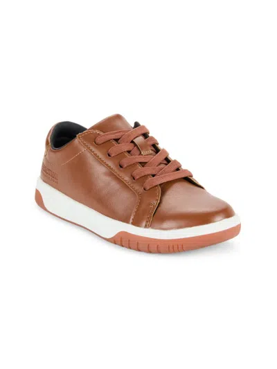 Shop Kenneth Cole New York Kid's Cyril Tyson Low Top Sneakers In Brown