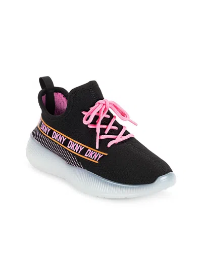 Shop Dkny Kid's Landon Sneakers In Black