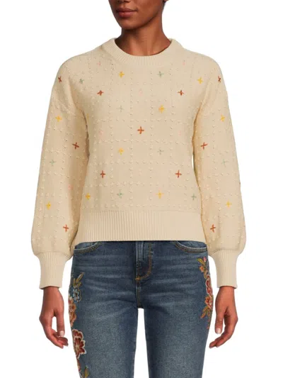 Shop Driftwood Women's Veronica Drop Shoulder Sweater In Beige