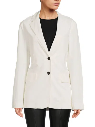 Shop Proenza Schouler Women's Linen Blend Blazer In Off White