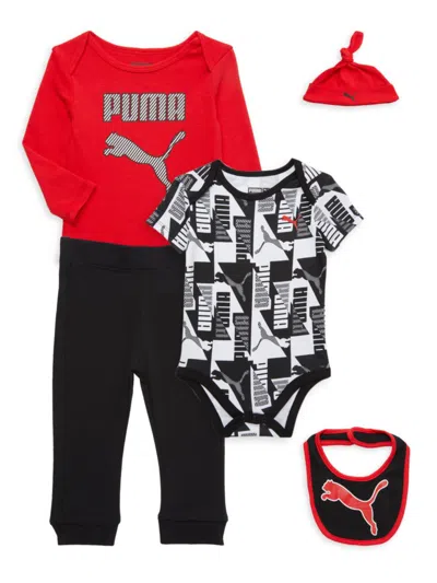 Shop Puma Baby Boy's 5-piece Logo Clothing Set In Neutral