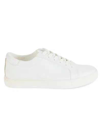 Shop Kenneth Cole Women's Kam Leather Lace-up Sneakers In White