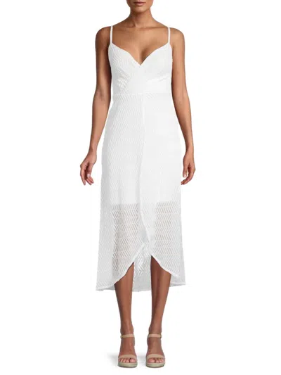 Shop Guess Women's Surplice Woven Dress In White