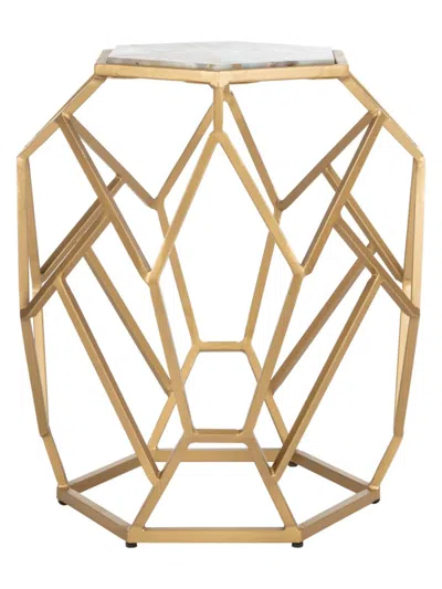 Shop Safavieh Ava Geometric Accent Table In Gold Multi