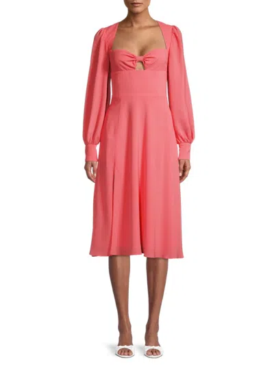 Black Halo Romina Midi-dress In Strawberry