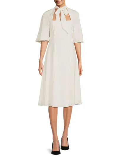Shop Black Halo Women's Coralia A-line Midi Dress In White