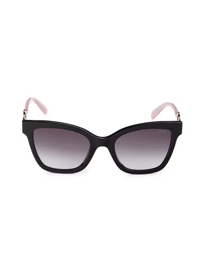 Shop Emilio Pucci Women's 54mm Cat Eye Sunglasses In Black