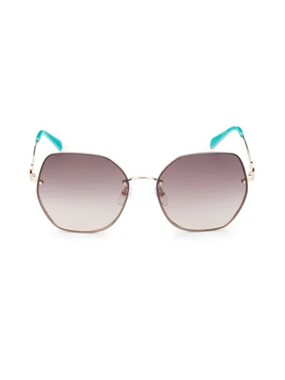Shop Emilio Pucci Women's 60mm Round Sunglasses In Beige