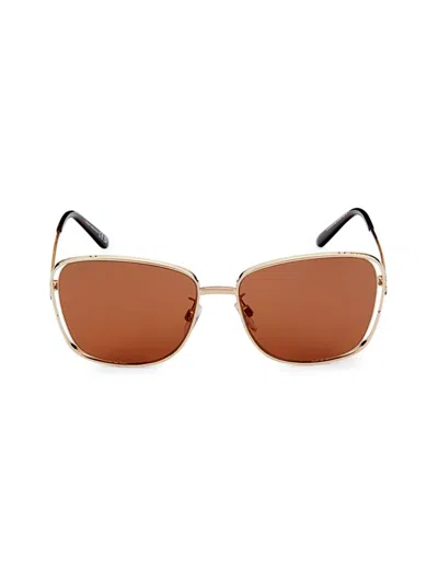 Shop Bally Women's 57mm Square Sunglasses In Gold