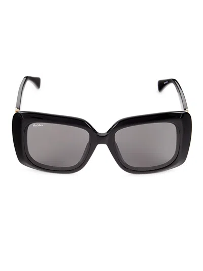 Shop Max Mara Women's 54mm Square Sunglasses In Black
