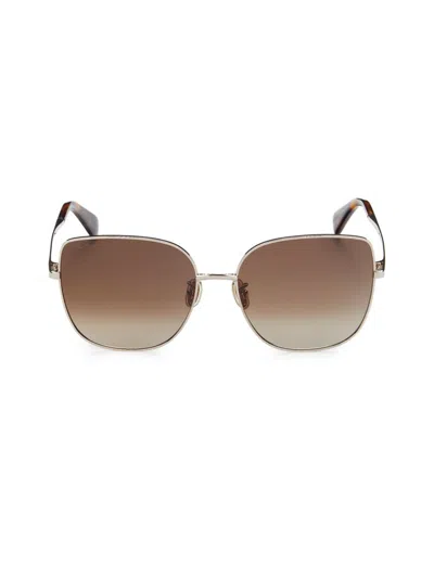 Shop Max Mara Women's 59mm Square Sunglasses In Brown
