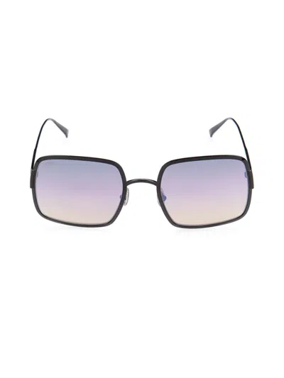 Shop Tod's Women's 55mm Square Sunglasses In Black