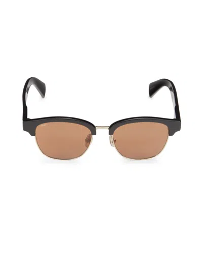 Shop Tod's Women's 51mm Round Sunglasses In Black Brown