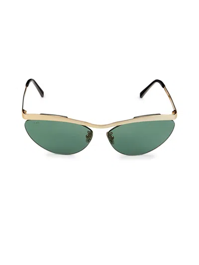 Shop Tod's Women's 65mm Cat Eye Sunglasses In Gold