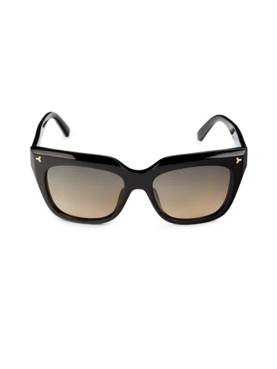 Shop Bally Women's 55mm Butterfly Sunglasses In Black