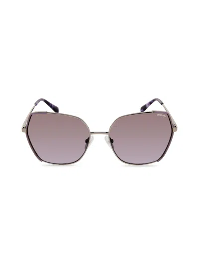Shop Kenneth Cole Women's 60mm Square Sunglasses In Purple