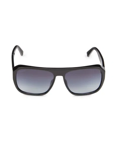 Shop Bally Women's 59mm Rectangle Sunglasses In Black Gold