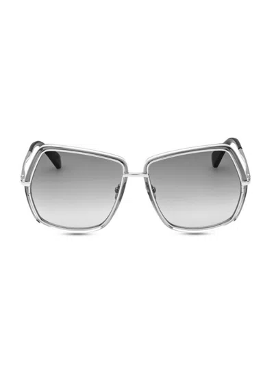 Shop Max Mara Women's Elsa 61mm Geometric Sunglasses In Gold