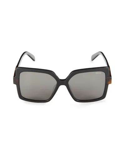 Shop Emilio Pucci Women's 55mm Square Sunglasses In Black
