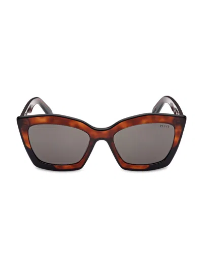 Shop Emilio Pucci Women's 54mm Cat Eye Sunglasses In Brown