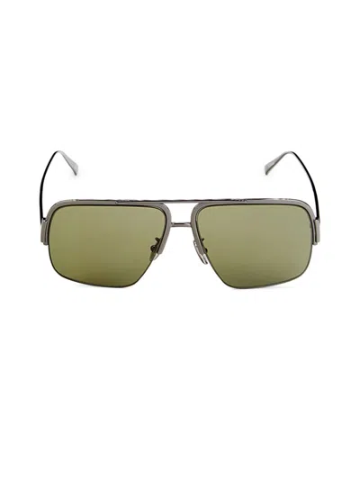 Shop Tod's Men's 59mm Square Sunglasses In Gunmetal