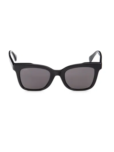 Shop Max Mara Women's 50mm Square Sunglasses In Smoking Black