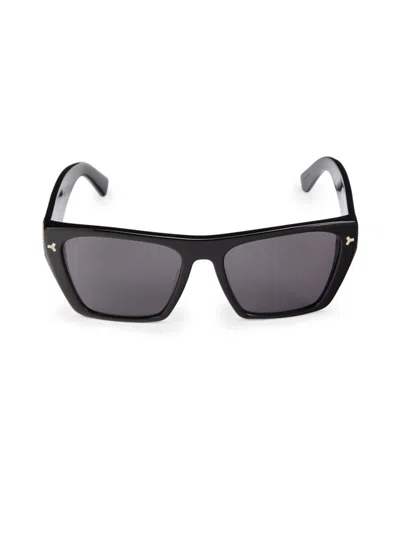 Shop Bally Women's 55mm Rectangle Sunglasses In Black