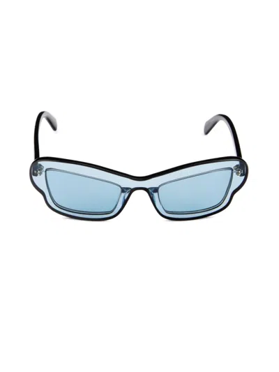 Shop Emilio Pucci Women's 52mm Cat Eye Sunglasses In Blue