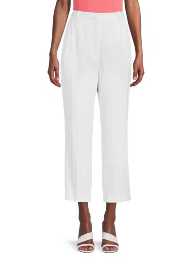 Shop Alexander Mcqueen Virgin Wool Flat Front Pants In Off White