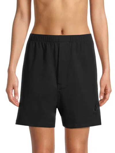 Shop Balenciaga Women's Jersey Boxer Shorts In Black