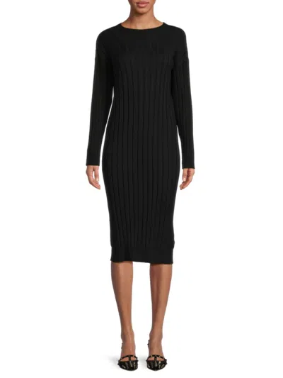 Shop Saks Fifth Avenue Women's Easy Fit Midi Bodycon Dress In Black