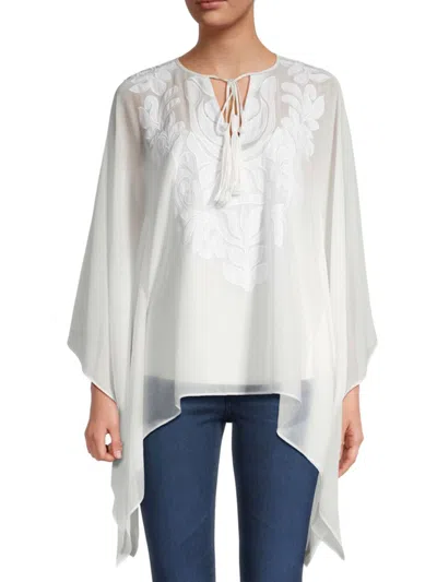 Shop Ungaro Women's Tessa Embroidered Blouse In White