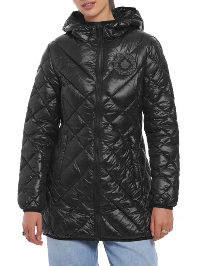Shop Toboggan Canada Women's Diana Hooded Puffer Jacket In Black