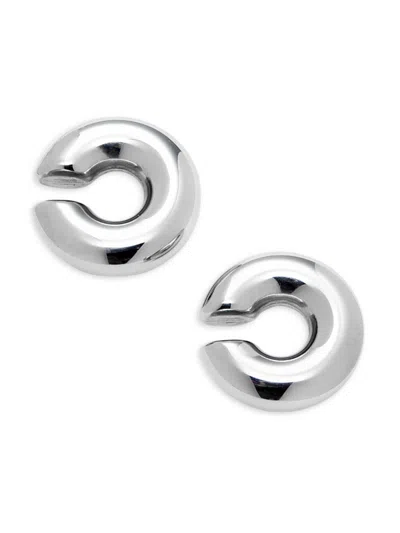 Shop Luv Aj Women's Stainless Steel Chunky Earcuffs In Silvertone