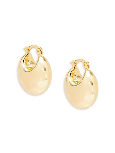 Shop Luv Aj Women's Puffy Hoop Earrings In Gold